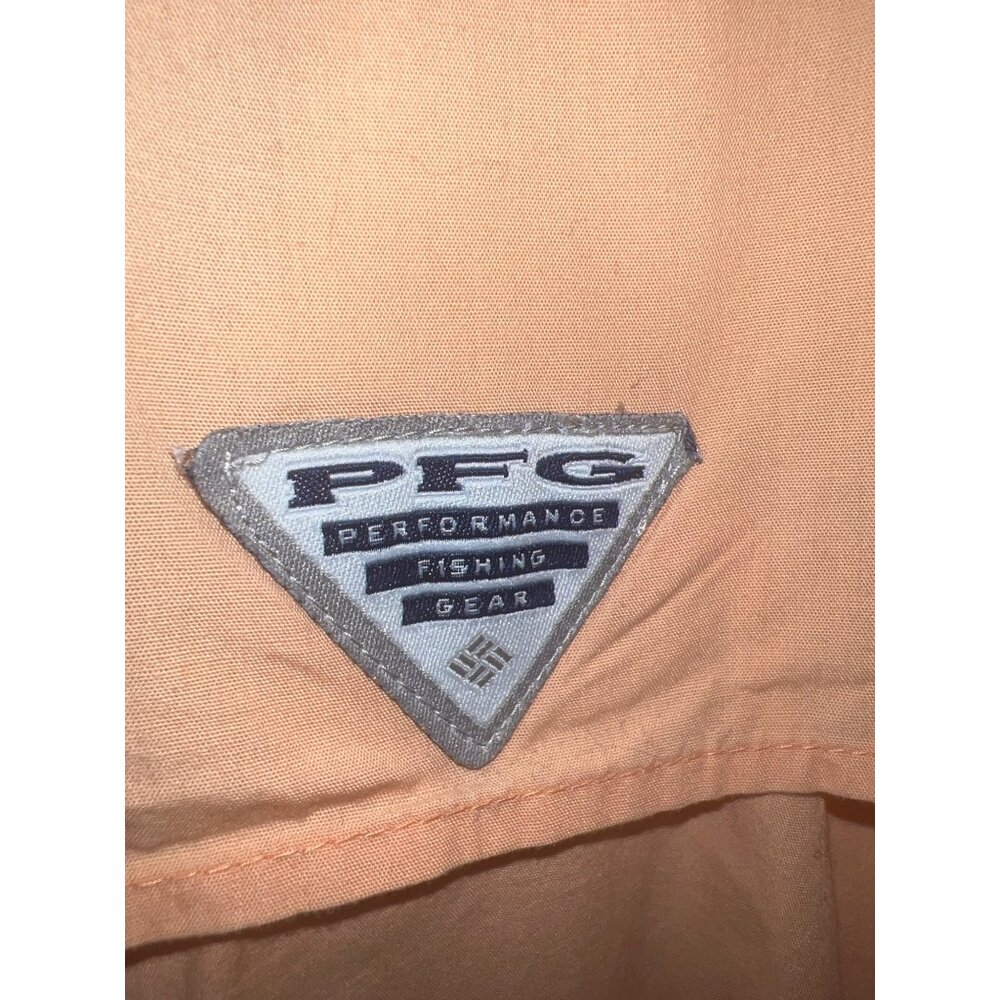 Columbia PFG Fishing Shirt Men’s XXL Peach Short Sleeve Hiking Vacation, Utility - Picture 3 of 10